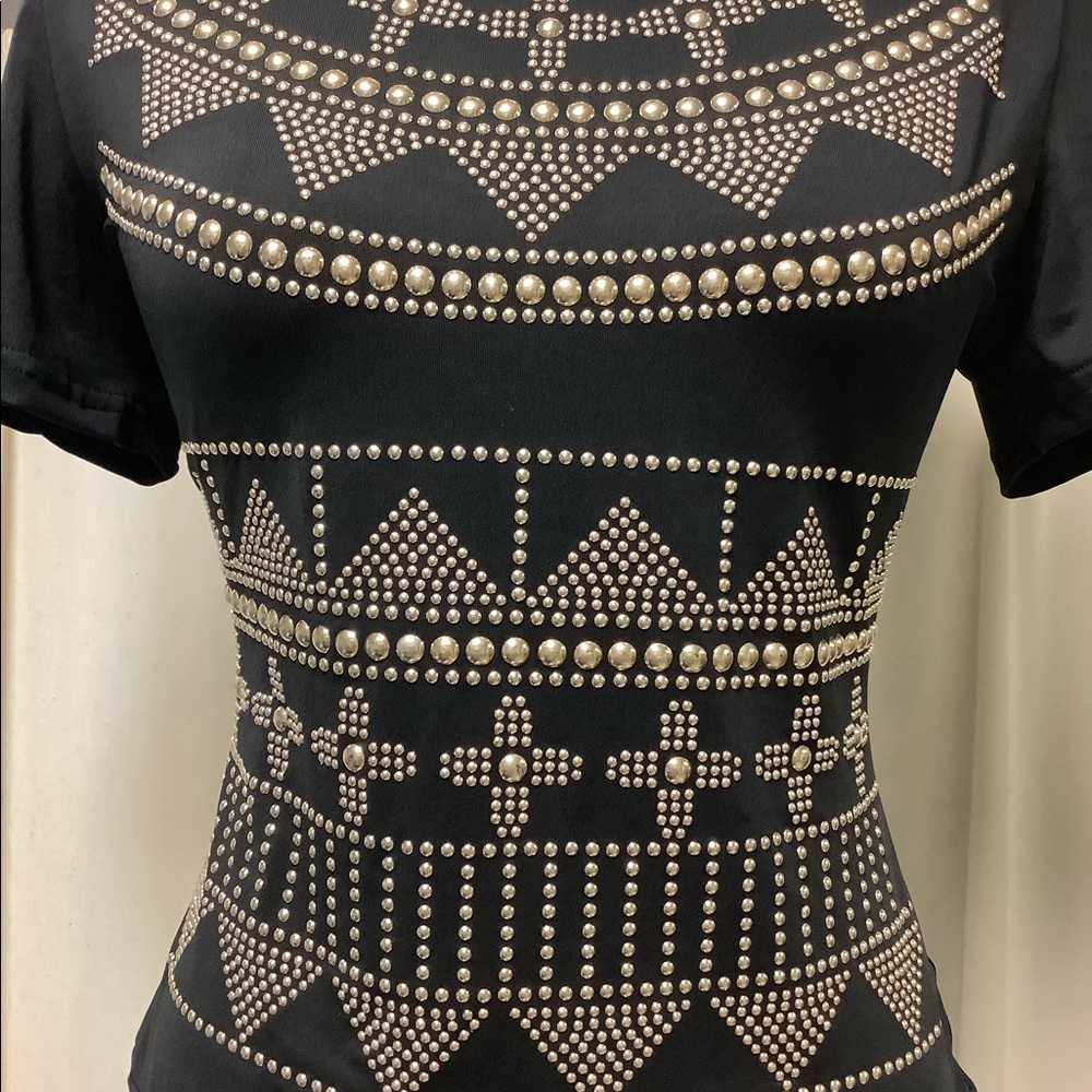Carmin Studded Short Sleeve Bodysuit